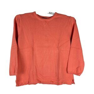 Eddie Bauer Women's Cotton Pullover Sweater Coral Size L
